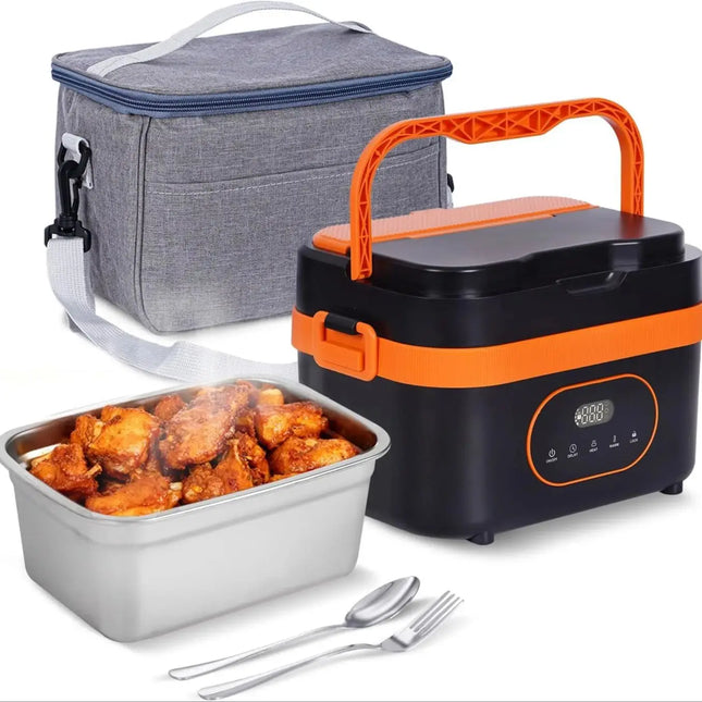 1.5L Capacity 18000mAh Rechargeable Portable Wireless Lunch Warmer Box Electric Cordless for Office Travel Car LED Display Type-