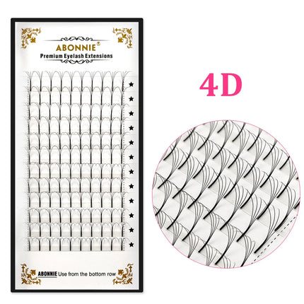 Abonnie Long Stem Premade Fans Lash Russian Volume Eyelash Extension Premade Volume Fans Faux Mink Premium Lashes Supplies 3D-6D
