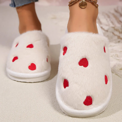 Women's LOVE Slippers Fuzzy Fluffy Memory Foam Slides House Shoes Open Toe Indoor and Outdoor Cute Comfort Living Room Shoes
