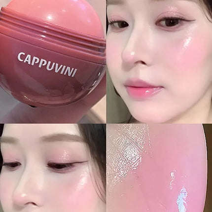 Cappuvini Vitality Juicy Blush Ball Natural Rosy Long-Lasting High Color Blusher Cream Face Makeup Rouge