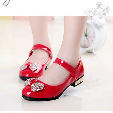 Girls Shoes 2021 Newly Arrived Infant Kids Baby Girls Crystal Bling Bowknot Single Princess Shoes Sandals Girls Sandals Shoe Red