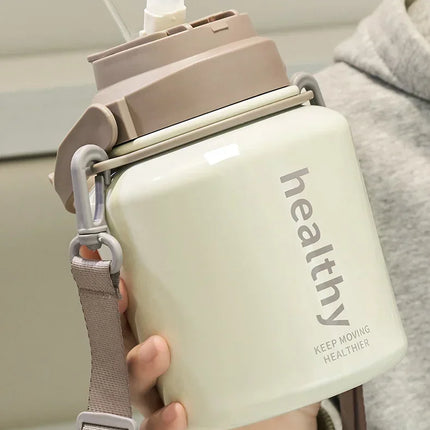 Stainless Steel Vacuum Flask, Outdoor Portable Keeps Cold and Heat, Thermal Bottles, Drinkware