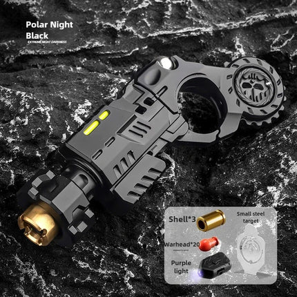 Stress Relief Sensory Toy Shell-Ejecting Metal Alloy Pistol Tactical Style EDC Office Desk Shooting Gadget for Boys Collectors