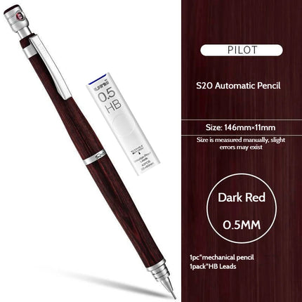 Japanese Pilot S20 Auto-Advance Mechanical Pencil,Premium Wood Body No Lead Breakage lapiseira profissional for drawing,writing
