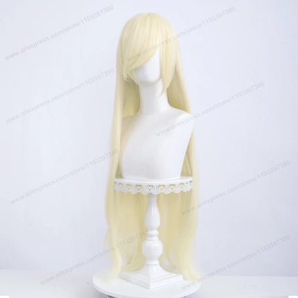 Anime 100Cm Long Staight Cosplay Synthetic Wig Black White Red Pink Brown Gold Blue Women Heat Resistant Hair High Quality Wigs