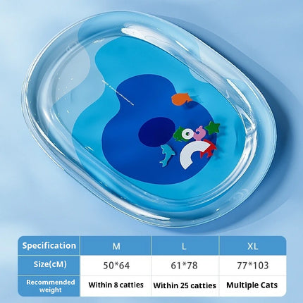 Pet Water Filled Ice Mat Summer Cat and Dog Nest Climbing Mats Water Bed Scratch Resistant Large Thickened Tapping Water Mat To