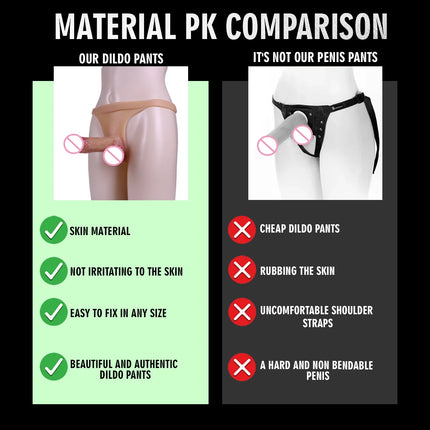 2style Silicone Hollow solid Dildo Pants Skin Feeling Male Strap-on Penis Extender Sleeve Delay Ejaculation 18+ sex toys for men