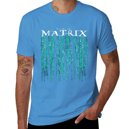 The Matrix Movie Code Logo T-Shirt heavyweights summer clothes summer tops funnys mens graphic t-shirts pack