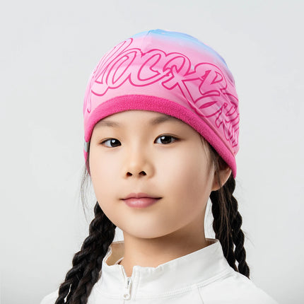 ROCKBROS Children Reversible Warm Scarf Fleece-Lined Ear-Warming Hat High Elasticity Breathable Built-in Drawstring Sports Mask