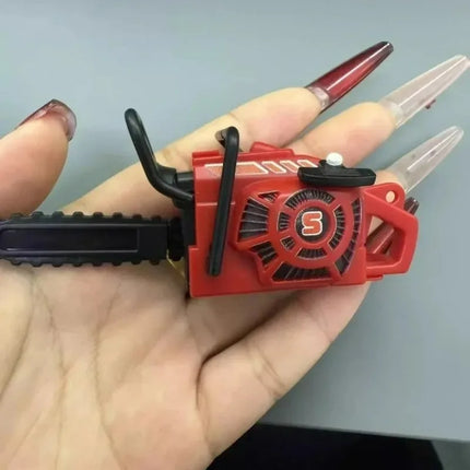 Mini Chainsaw Keychain Stress Relief Toy for Keys Backpack Bag Realistic Chainsaw Toy Funny Gadget Chainsaw Key Ring Gift