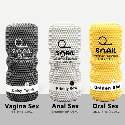 Male Masturbator Realistic Vagina Pussy Anus Anal Oral Masurbation Machine Snail Aircraft Cup Sex Toys for Men 18 Adult Supplies