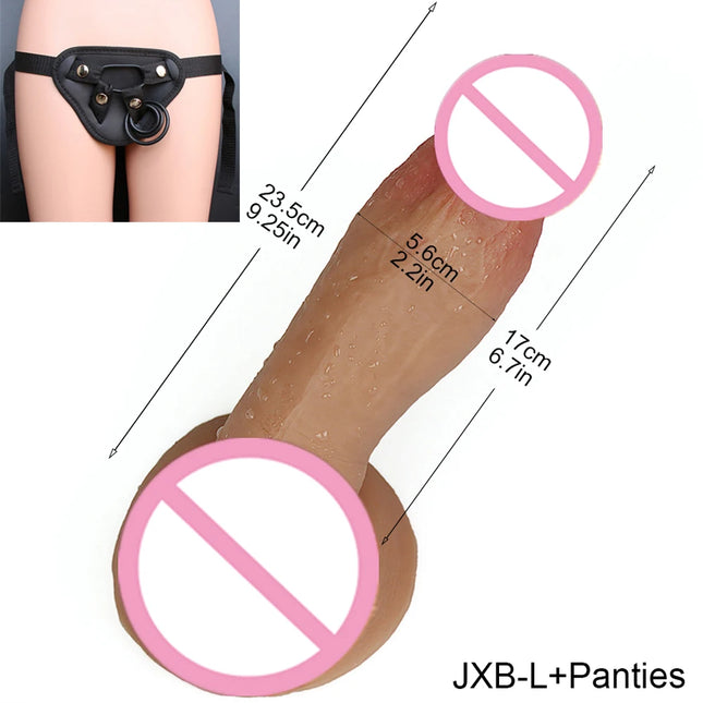 Real Men Skin Dildos Soft Silicone Suction Cup Big Huge Cock Male Artificial Penis Cheap Adult 18 Vagina Anal Sex Toys For Women