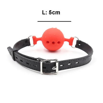 S M L Silicone Open Mouth Gag Ball BDSM Bondage Restraints Breathable Balls Harness Strap Sex Toy for Couples Erotic Accessories