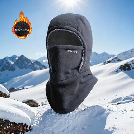 Fleece Balaclava Cycling Cap Cold-proof Windproof Warm Hood and Hat Thicken Thermal Ski Windproof Cap Women Men