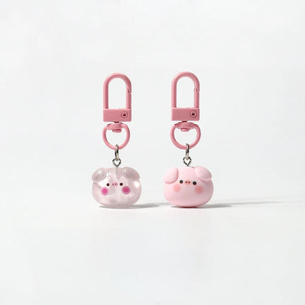 Cartoon Cute Pink Pig Keychain Pendant Daily Cute Animal Accessories Small Bag Hanging Key Chains Kawaii Pendants
