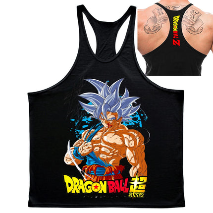 New Goku Men's Tank Top 100%Cotton Vest Japanese Anime Dragon Ball Quick - Dry Sleeveless Singlets Fitness Muscle Building top
