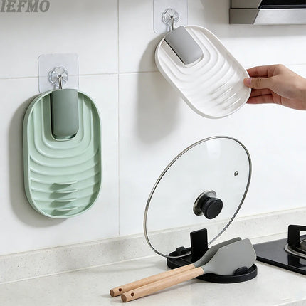 Foldable Pot Lid Holder Kitchen Organizer Shovel Storage Rack Drain Drying Rack for Sink Space Saving Kitchen Gadgets