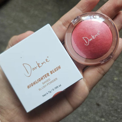 4 Color Highlighter Pearlescent Baked Brightening Blush Powder Cheek Tint Blusher Contour Highlighter Face Shadow Shimmer Rouge