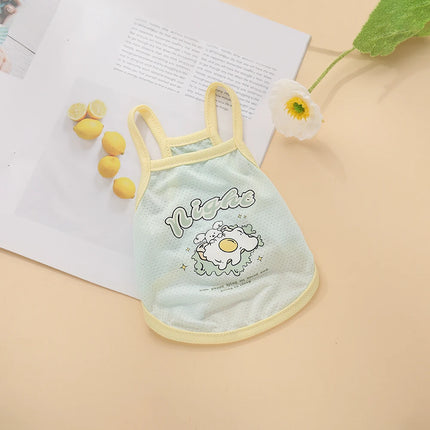 Cat and dog summer cool and breathable suspender pet ice silk cool clothes cool and cool feeling cat and dog clothes