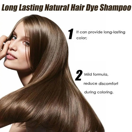 Nourishing Plant-Based Hair Color Long Lasting Natural HairDye Shampoo Plant Single Dose Floral Fragrance Dye Based HairDye
