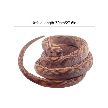 70cm Fake Snake Decoration Prank Toys Realistic Rubber Snakes Keep Birds Away Toys That Look Real Halloween Party Favors