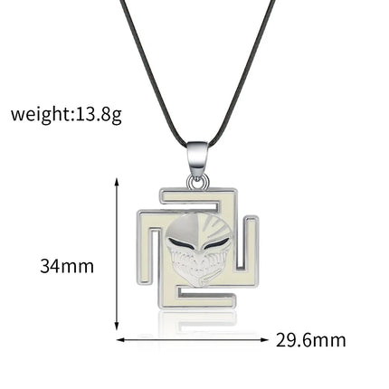 Anime Bleach Keychain Cosplay Props Kurosaki Ichigo Pendant Necklace For Women Men Backpack Charm Choker Jewelry Gifts
