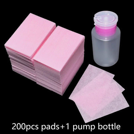 100/200/300Pcs Nail Wipe Cotton Pads Gel Nail Polish Acrylic Remover Lint Free Cotton Nail Wipes