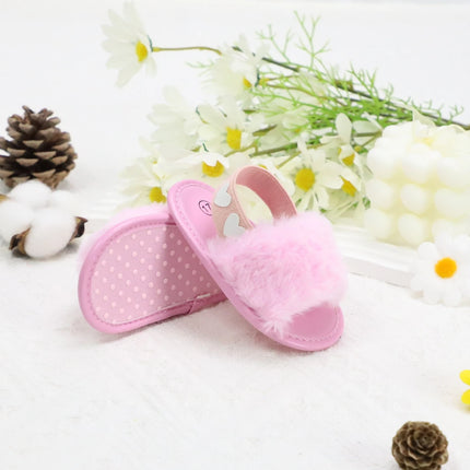 Baby girl winter breathable front shoes cute plush toddler shoes baby shoes