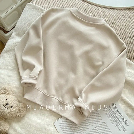 Boys Sweater Girls Warm Jumper Spring Autumn Sportswear New Casual Pullovers Children's Casual Clothes Kids Coat 2-8 Years Old