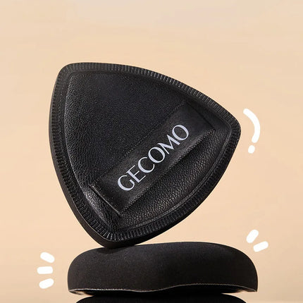 GECOMO Soft Triangular Black Powder Puff Wet And Dry Dual-use Concealer Makeup Cushion