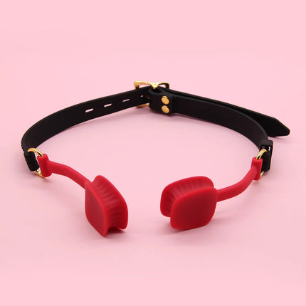 Silicone SM Mouth Gag with Restraint Strap, Female Bondage & BDSM Accessory Sex Toys