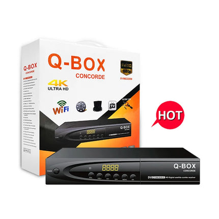 2026 DVB-T2 DVB-S2 Combo QBOX Satellite TV Receiver Tuner H.264 MPEG 4 Digital TV Decoder 1080P HD Time Shift EPG Decoder Stock