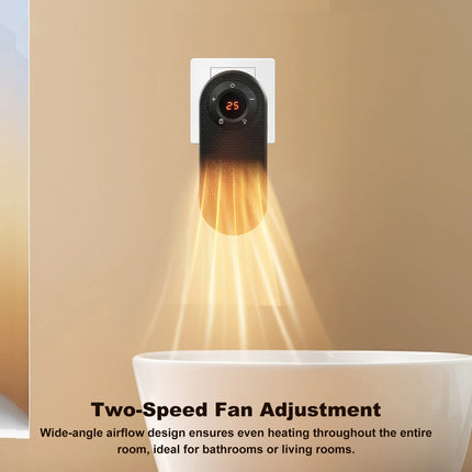500 to 1000W Electric Heater Plug in Wall Space Heater With Timer Warmer Machine with Night Light Fast Heating For Home Office