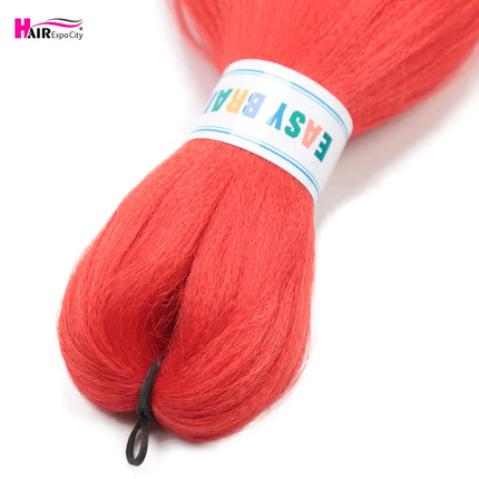 Easy Braids 26Inch Synthetic Jumbo Braids Hair Extensions Ombre Colorful Braiding Hair Pre Stretched Hair Expo City