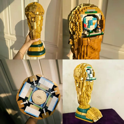2026 Popular World Cup Golden Football Champion Building Blocks Model Bricks 2842Pcs Toy For Football Fans Birthday Gifts