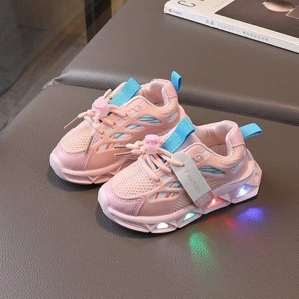 1-6 Years LED Baby Luminous Shoes Boys Glowing Children Sport Sneakers Kids Girls Anti-slip Toddler Mesh Shoes Led Flash Lights