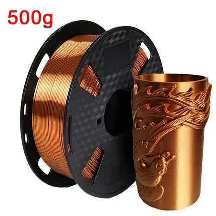 Silk Filament PLA 1.75mm 1kg/500g/250g 3D Printer Filament For Printing Toys Shiny Smooth PLA+ Gold Silver Red Blue High Speed