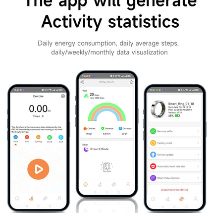 New Smart Ring 2026 Premium Smart Ring Remote Control Multiple Heart Rate Sports Modes Sleep Health Fitness Ring For Android IOS