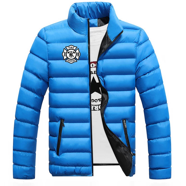 Fire Rescue Firefighter Autumn and winter ultra light men's jacket men's fashionable casual lightweight down jacket top hoodies