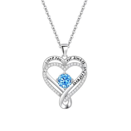Elegant Style Heart-Shaped Pendant Necklace Hollow Design Mother's Day Gift Party Suitable for Best Friends Without Box