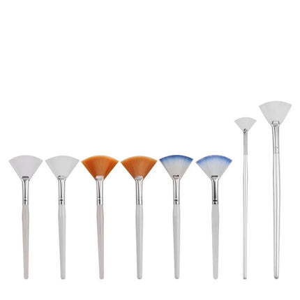 1/8pcs Fan Acid Brush Practical Facial Brushes Soft Portable Mask Brushes Soft Brush Skin Management Beauty Salon Brush Tool