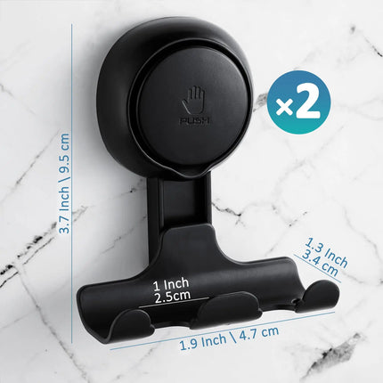 TAILI 2pcs Shaver Holder Washroom Wall Sucker Suction Cup Hook Razor No Drilling Bathroom Removable Reusable Shaver Holder Hook