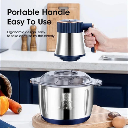 Electric Meat Grinder 5L Large Capacity Multifunctional Home Use Food Processor Vegetable Slicer for Baby Food Preparation