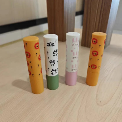 10/30/50/100PCS  Empty Lipstick Tubes Direct- filling Cute Cartoon Pattern DIY Empty Round Lip Balm Tube Packaging For Children