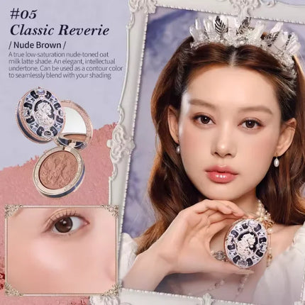 Flower Knows Bunny Garden Collection Embossed Blush Palette Long Lasting Waterproof Face Blusher Powder Matte Finish