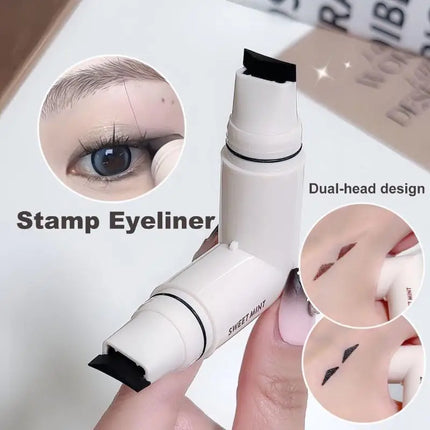 New Brown Precise Outline Signet Long-Lasting Eyeliner Liquid Pen Rotate Eyeliner Stamp Integrated Eyeliner Stamp