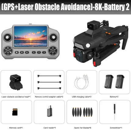 Original A1R 3S GPS Drone 8K Professional  HD Camera 360° Laser Obstacle Avoidance Brushless Motor 5G WIFI FPV Quadcopter Toys
