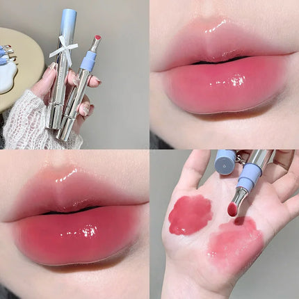Mirror Watery Essence Lip Gloss Long-Lasting Non-Sticky Plumping Liquid Lipstick Jelly Lip Glaze Makeup Moisturizing Lips Tint