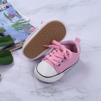 0-18months Unisex Baby Sneakers Anti-Slip Soft Flat cute Sole Prewalker Shoes for Baby boys girls