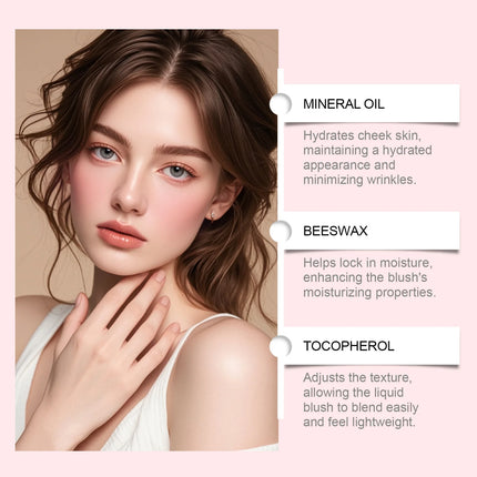 Portable Cream Blush Stick Soft Mist Finish Hydrating Long-Wear Blendable Smooth Lightweight On-the-Go Cheek Blush